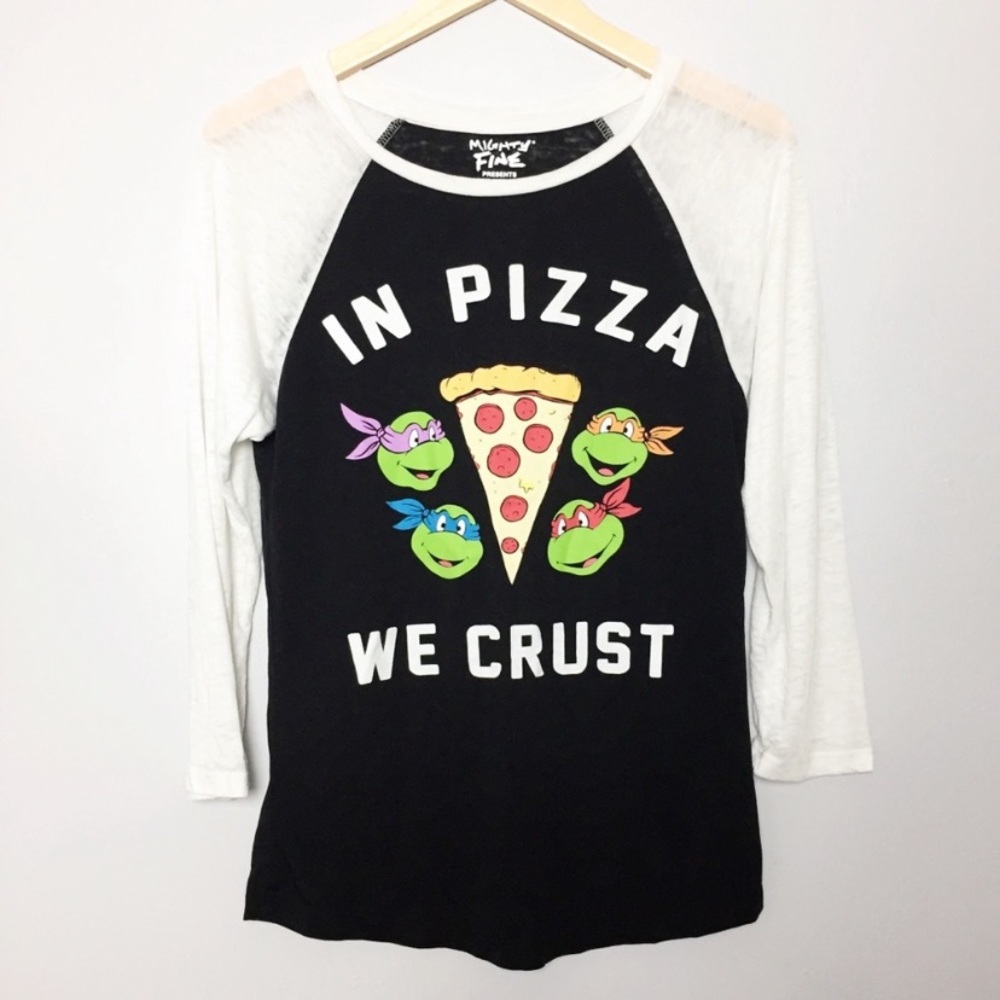 Teenage Mutant Ninja Turtles Burnout Raglan Pizza